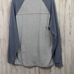 The Normal Brand Mens Shirt XL Gray Blue Henley Active Puresemo Retro Casual Tee