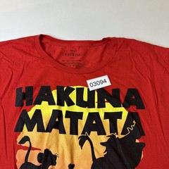 Disney Lion King Shirt Mens 3XL Red Hakuna Matata Timon Pumbaa Simba Graphic Tee