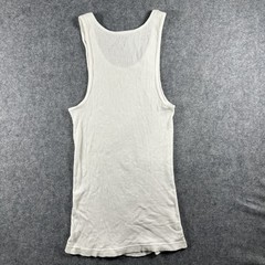Alfani Ribbed Tank Top Large White Solid Cotton Slim Fit A-Shirt Undershirt
