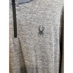 Spyder Active Wear long sleeve shirt size Large L EUC gray Pullover 1/4 zip