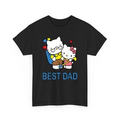 Best Dad Fathers Day Family Cat Lover Gift Women Men Tee