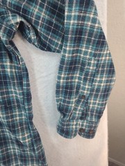 Red Head Mens Large Green Plaid Long Sleeve Button Up Flannel Shirt