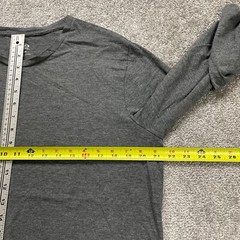 Athletic Works Driworks Basic Tee T-Shirt Mens Large Gray Long Sleeve Active Top