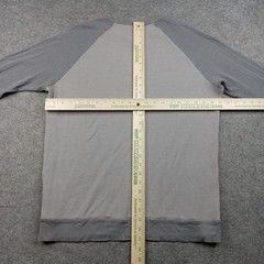 Splendid Mills Shirt Mens Large Gray Long Sleeve Thermal Waffle Crewneck Stretch