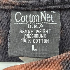 Cotton Net Unisex Short Sleeve Crewneck 100% Cotton T-Shirt Size Large Made USA