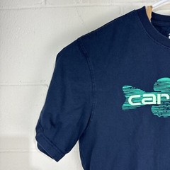 Carhartt Medium Loose Fit T Shirt Men’s Blue Fish Graphic Logo Fishing Work Wear