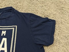 Team USA T Shirt Mens Medium Blue USA Flag Short Sleeves Cotton Team Apparel Tee