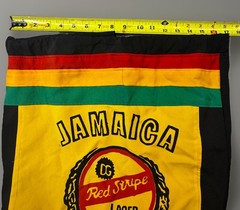 Vintage Jamaica Red Stripe Beer Rasta Reggae Drawstring Festival Bag -530