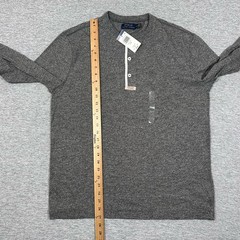 Polo Ralph Lauren Shirt Mens Large Gray Pepper Henley Long Sleeve Outdoor NEW