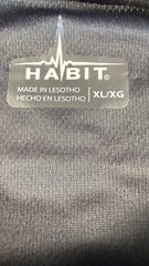 Habit Men’s Black/Gray Performance Long Sleeve Shirt Size XL