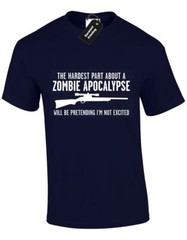 Hardest Part About Zombie Apocalypse Funny Walking Unisex T-Shirt