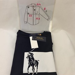 Polo Ralph Lauren Men’s Navy Huge Polo Logo Cotton Short Sleeve T-Shirt M NWT