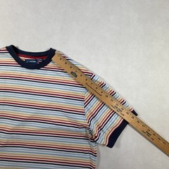 Jantzen Mens XL Ringer T-Shirt Multicolor Striped Cotton Short Sleeve Retro Tee