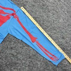 LRG Dead Serious Shirt Mens 2XL Blue Skeleton Lifted Research Group Kanye Glow