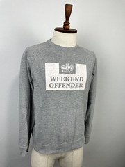 Weekend Offender Gray Big Logo Long Sleeve Men’s Casual Sweatshirt Sz S