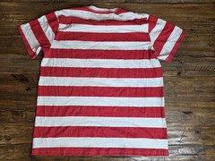Vintage Official Where’s Waldo? Graphic Striped T-Shirt XL – 90s Novelty – MINT