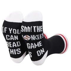 2Pairs Baseball Socks Birthday Game Day Gift IF You Can Read This Shh The Gam…
