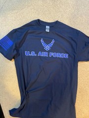 Air Force  t-shirt, military for a air force veteran 2X navy Blue