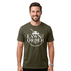 Lawn & Order T-Shirt | Funny Lawn Mowing Shirt | Gardening & Landscaping Gift