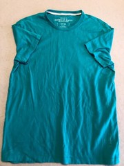 American Eagle T-Shirt Men’s Medium Bright Teal Blue Cotton Casual Tee