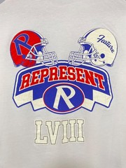 REPRESENT x Feature Champions T-Shirt Oversize Tee Flat White Men’s Size S