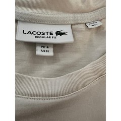 Lacoste T-shirt Men’s US M White Houndstooth Graphic Spell-Out Croc Applique