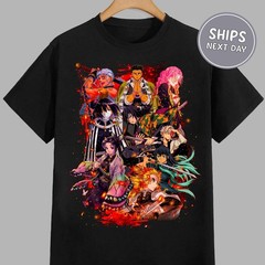 Demon Slayer Anime T-Shirt, Colorful Kimetsu no Yaiba Anime Pillars Graphic Tee