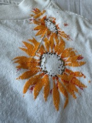 Vintage 90s Arkansas Sunflower Embossed Single Stitch Shirt (L)