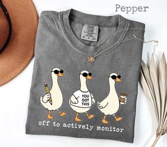 Comfort Colors Test Day Goose Shirt, You Got This Teacher Tee, Off To Actively