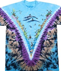 Underwater Tie-Dye T-Shirt Liquid Blue