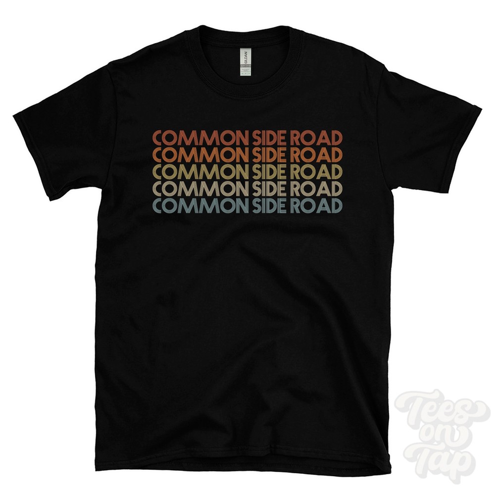 COMMON SIDE ROAD REPEATED RETRO STYLE T-SHIRT mens & womens uk place name gift