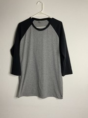 Jerzees Men’s Tri-Blend T-Shirt 3/4 Sleeve Soft Raglan Baseball Tee Size L