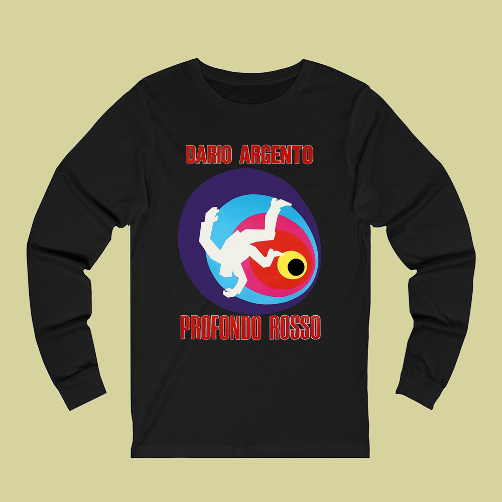 Profondo Rosso Deep Red Dario Argento Men’s Long Sleeve Black T-Shirt Size S-2XL
