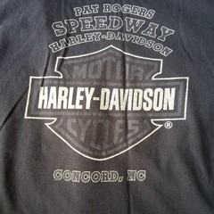 Harley Davidson Pat Rogers Speedway Tshirt Sz XL Black -3 Harley Cycles Graphic