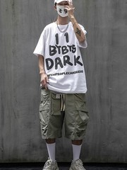 Niepce Men’s Dark Reflection Spray Paint Tee Streetwear Graphic Shirt