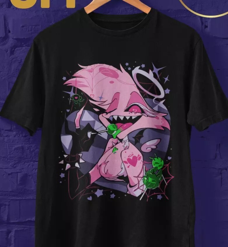 Angel Dust Tshirt, Anime Gifts, Hazbin Hotel Tshirt Gift For Fans S-5Xl