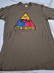 Vintage Soffe Shirts Army Tank Battalion Unisex T Shirt Size XL Made In USA!