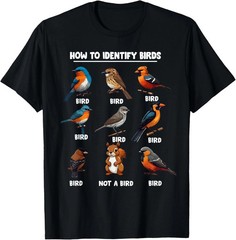 Funny Bird How to Identify Birds – Birds Lovers Watching T-Shirt