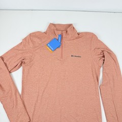 Columbia Men’s Tech Trail 1/4 Zip Shirt – Faded Peach-Size Small