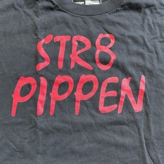 Vintage Nike Air STR8 Pippen Black/Red Graphic Crew Neck Tee Shirt Men’s XL