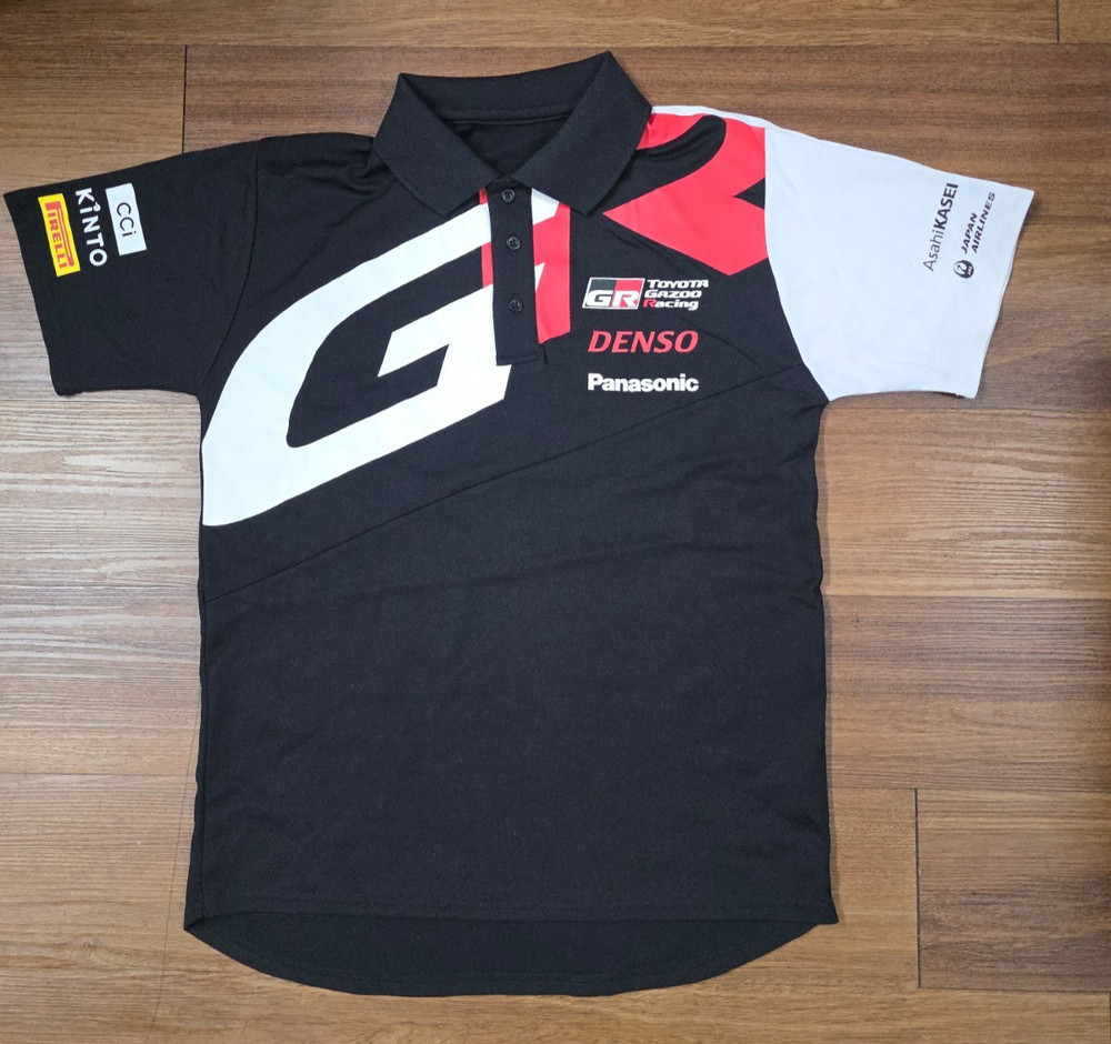 Toyota Gazoo Racing GR Polo Shirt Motorsport Denso Panasonic Rare Promo L M