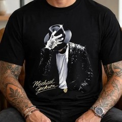 Michael Jackson King Of Pop Halftone Graphic Tee Unisex Retro Gift