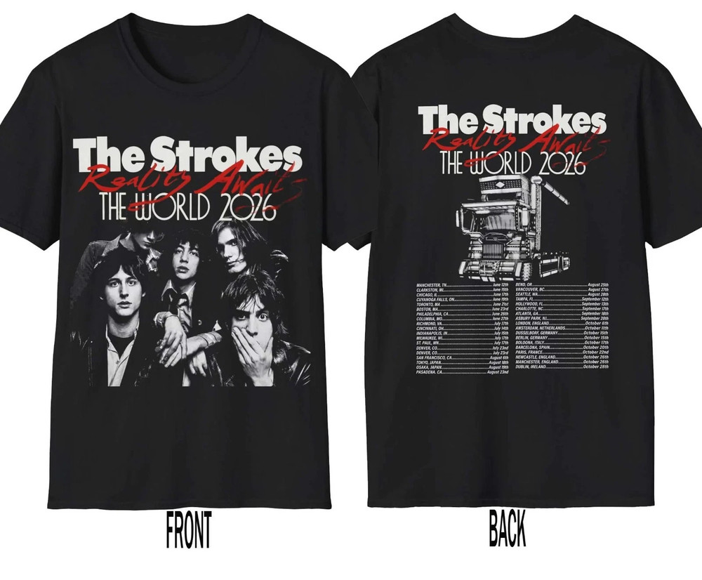 The Strokes Reality Awaits World Tour 2026 T-Shirt