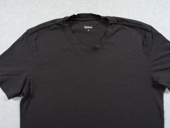 Quince Shirt Mens Medium Black Vneck Tee Short Sleeve Preppy Casual Adult