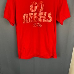 Nike Ole Miss Rebels T-Shirt Mens Medium Red Go Rebels Foil Graphic Tee