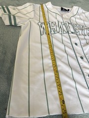 The Simpsons Lisa Whatever Baseball Jersey Shirt Women’s M White Green Button