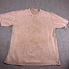 Unbranded T-Shirt Mens XL Brown Distressed Acid Wash Cotton Blank