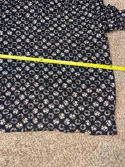 Tori Richard Hawaiian Shirt Men’s L Black Tencel Shibori Geometric Aloha Button