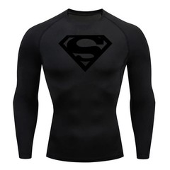 Superman T-shirts Superhero Gym Short Compression Sleeve Tee Tops Shirt Men TOP