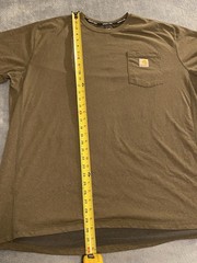 Carhartt Force Relaxed Fit Green Knit Cotton Blend Pocket Logo Men’s 2XL T-Shirt